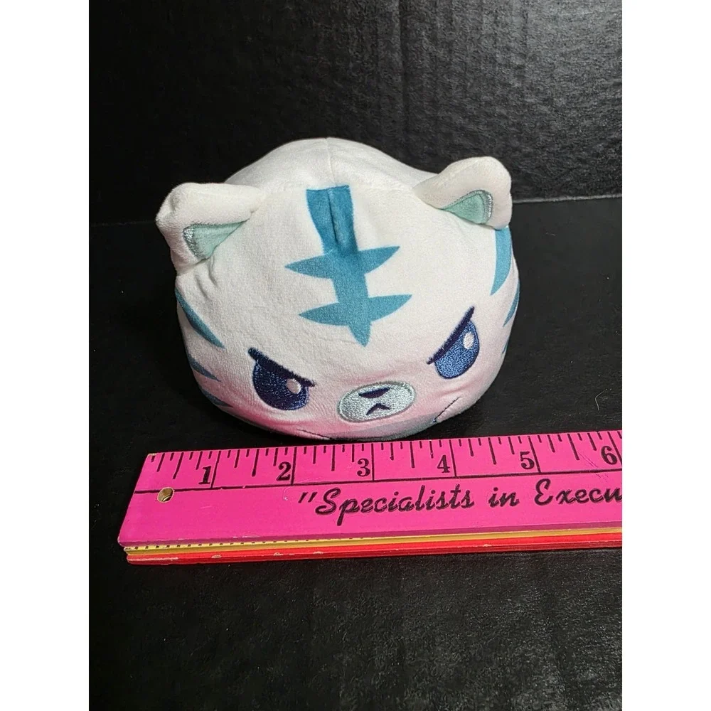 TeeTurtle TABBY CAT Orange‎ Happy Kitty, Blue Icy Mad Cat Transforming Plush